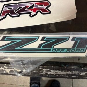 ZZ1 Off Road Decal Sticker - Teal and Black